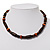 Unisex Brown/ Light Brown Wood Bead Necklace - 40cm Length - view 2