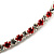 Thin Austrian Crystal Choker Necklace (Clear & Hot Red) - view 7