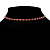 Thin Austrian Crystal Choker Necklace (Clear & Hot Red) - view 4