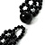 Black Acrylic Bead Flex Fancy Dress Party Choker - view 8