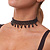 Black Acrylic Bead Flex Fancy Dress Party Choker - view 4