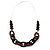 Chunky Wood Link Cord Necklace - 66cm Length - view 5