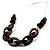 Chunky Wood Link Cord Necklace - 66cm Length - view 4