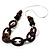 Chunky Wood Link Cord Necklace - 66cm Length - view 6
