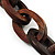 Chunky Wood Link Cord Necklace - 66cm Length - view 3