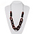 Chunky Wood Link Cord Necklace - 66cm Length - view 2