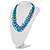 Turquoise Bead Multistrand Cotton Cord Necklace - view 9