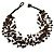 Brown Nugget Multistrand Cotton Cord Necklace - view 7