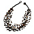 Brown Nugget Multistrand Cotton Cord Necklace - view 9