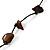 Brown Nugget Multistrand Cotton Cord Necklace - view 5