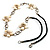Delicate White Shell Floral Leather Cord Necklace - 62cm Length - view 5