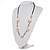 Delicate White Shell Floral Leather Cord Necklace - 62cm Length - view 8