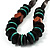Chunky Beaded Necklace (Dark Brown & Green) - view 4