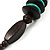 Chunky Beaded Necklace (Dark Brown & Green) - view 7