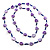 Lavender Heart Shell & Bead Long Necklace -100cm Length - view 6