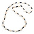 White Heart Shell & Bead Long Necklace - 100cm Length - view 4