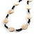 White Heart Shell & Bead Long Necklace - 100cm Length - view 5