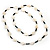 White Heart Shell & Bead Long Necklace - 100cm Length - view 3