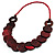 Chunky Wood Button & Bead Necklace - 70cm Length - view 7
