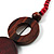 Chunky Wood Button & Bead Necklace - 70cm Length - view 6