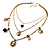 Gold Multistrand Cameo Necklace - 64cm Length - view 10