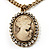 Gold Multistrand Cameo Necklace - 64cm Length - view 4
