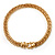 Gold Tone Mesh 'Buckle' Choker Necklace - view 3
