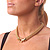 Gold Tone Mesh 'Buckle' Choker Necklace - view 5