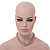 Silver Tone Mesh 'Buckle' Choker Necklace - view 2