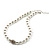 Snow White Glass Imitation Pearl Crystal Choker Necklace (Silver Tone Metal) - view 9