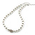 Snow White Glass Imitation Pearl Crystal Choker Necklace (Silver Tone Metal) - view 7