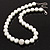 Snow White Glass Imitation Pearl Crystal Choker Necklace (Silver Tone Metal) - view 3