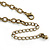 Vintage Bronze Filigree Medallion Diamante Necklace - view 7