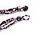 Purple Shell-Composite Bib Necklace - 34cm Length - view 5