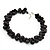 Black Polished Ceramic Bead Twisted Necklace (46cm L/ 6cm Ext) - view 7
