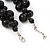 Black Polished Ceramic Bead Twisted Necklace (46cm L/ 6cm Ext) - view 5