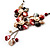 Shell-Composite Triple Flower With Tassel Leather Cord Necklace - 42cm Length - view 8