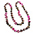Long Multicoloured Shell Necklace -134cm Length - view 9
