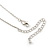 Stunning Y-Shape Mesh Silver Floral Necklace With Clear Swarovski Crystals - 34cm Length (7cm extension) - view 7