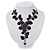 Stunning Y-Shape Mesh Black Floral Necklace With Clear Swarovski Crystals - 34cm Length (7cm extension) - view 7