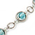 Light Blue Glass Bead Necklace In Silver Plated Metal - 72cm Length - view 4