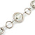 Transparent White Glass Bead Necklace In Silver Plated Metal - 72cm Length - view 4