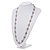 Transparent White Glass Bead Necklace In Silver Plated Metal - 72cm Length - view 6