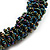 Peacock Chunky Glass Bead Necklace - 58cm Length - view 9