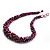Multicolured Chunky Glass Bead Necklace - 58cm Length - view 8