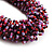 Multicolured Chunky Glass Bead Necklace - 58cm Length - view 3