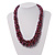 Multicolured Chunky Glass Bead Necklace - 58cm Length - view 4