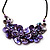 Stunning Purple Shell-Composite Leather Cord Necklace - 50cm L - view 2