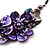 Stunning Purple Shell-Composite Leather Cord Necklace - 50cm L - view 3