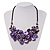 Stunning Purple Shell-Composite Leather Cord Necklace - 50cm L - view 1